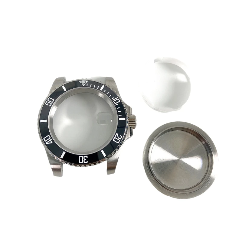 40mm Watch Case 2813 Set Watch Accessory Stainless Steel Sapphire Glass SUB Ceramic Ring Submariner for nh35 8215 2836 Movement