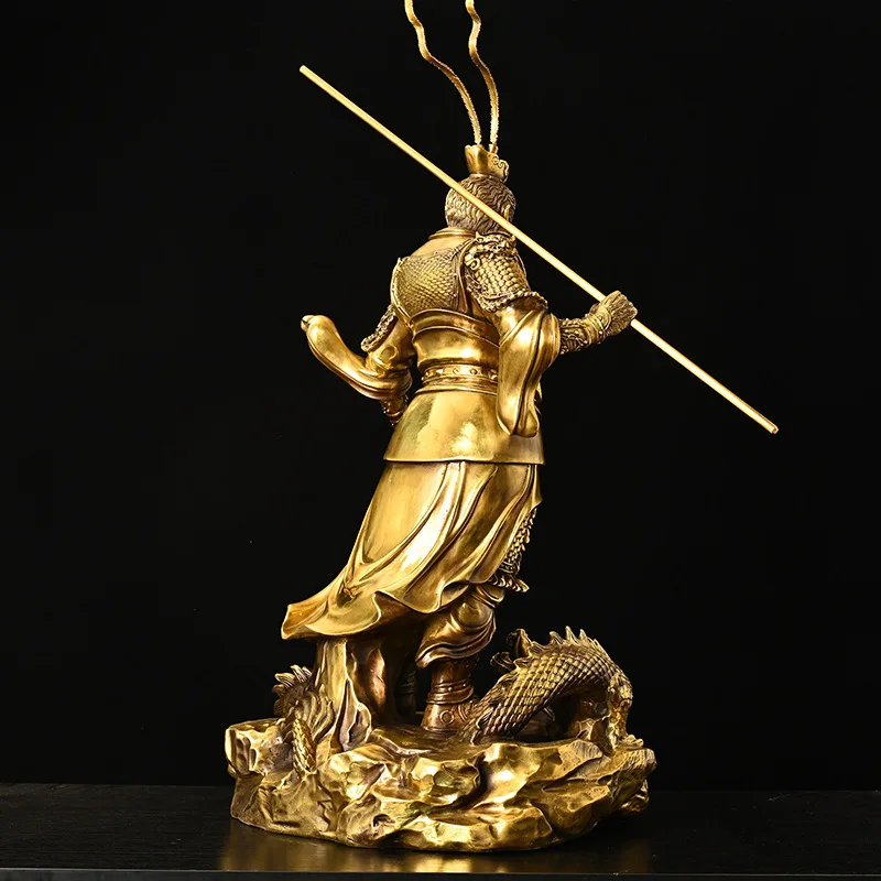 Brass monkey ornament, Great Sage Equal to Heaven riding a dragon, Sun Wukong Fighting Buddha Home Decor