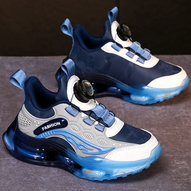 

Детские теннисные кроссовки осенние, водонепроницаемые, кожаные, повседневные, легкие, с поворотной застежкой, дышащие, для бега, для детей