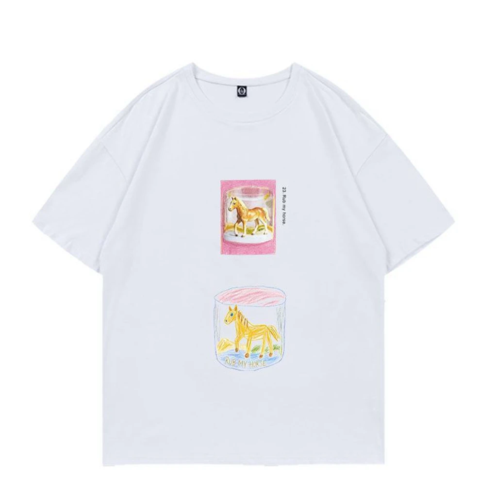 Star Same T-shirt TOP PHOTO Printe TShirt Kpop Fallen letter Shirt Pullovers Women PHOTO Korean Style Summer Oversized Tshirt