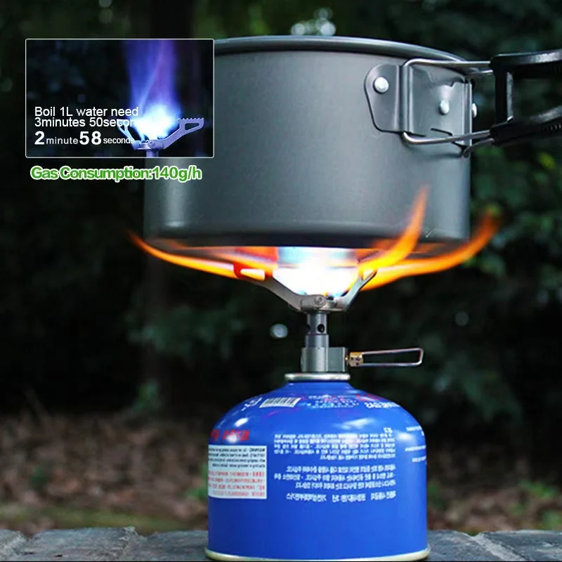 Mini Portable Outdoor Stove, Wild Survival Cooking, Picnic Gas Burner Equipment, Camping Gas Stove, Alloy