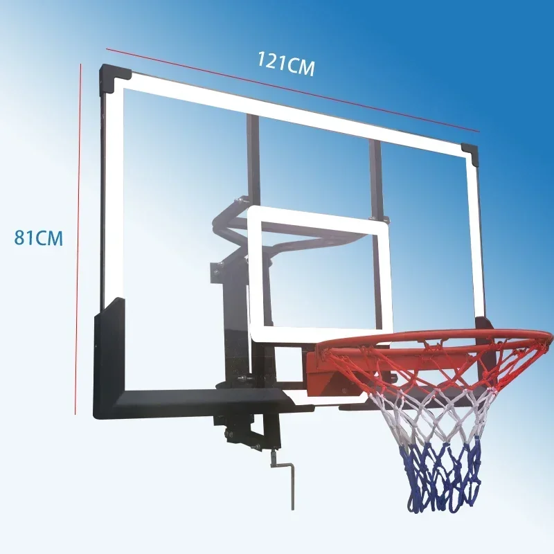 Outdoor Basketball Board Adjustable Wall Mounted Basketball Hoops,Suitable for Outdoor Basketball