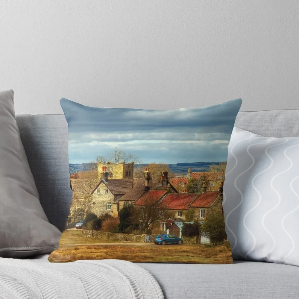 Looking Over Goathland, England Throw Pillow pillows decor home Pillowcases Bed Cushions Pillowcases Pillow