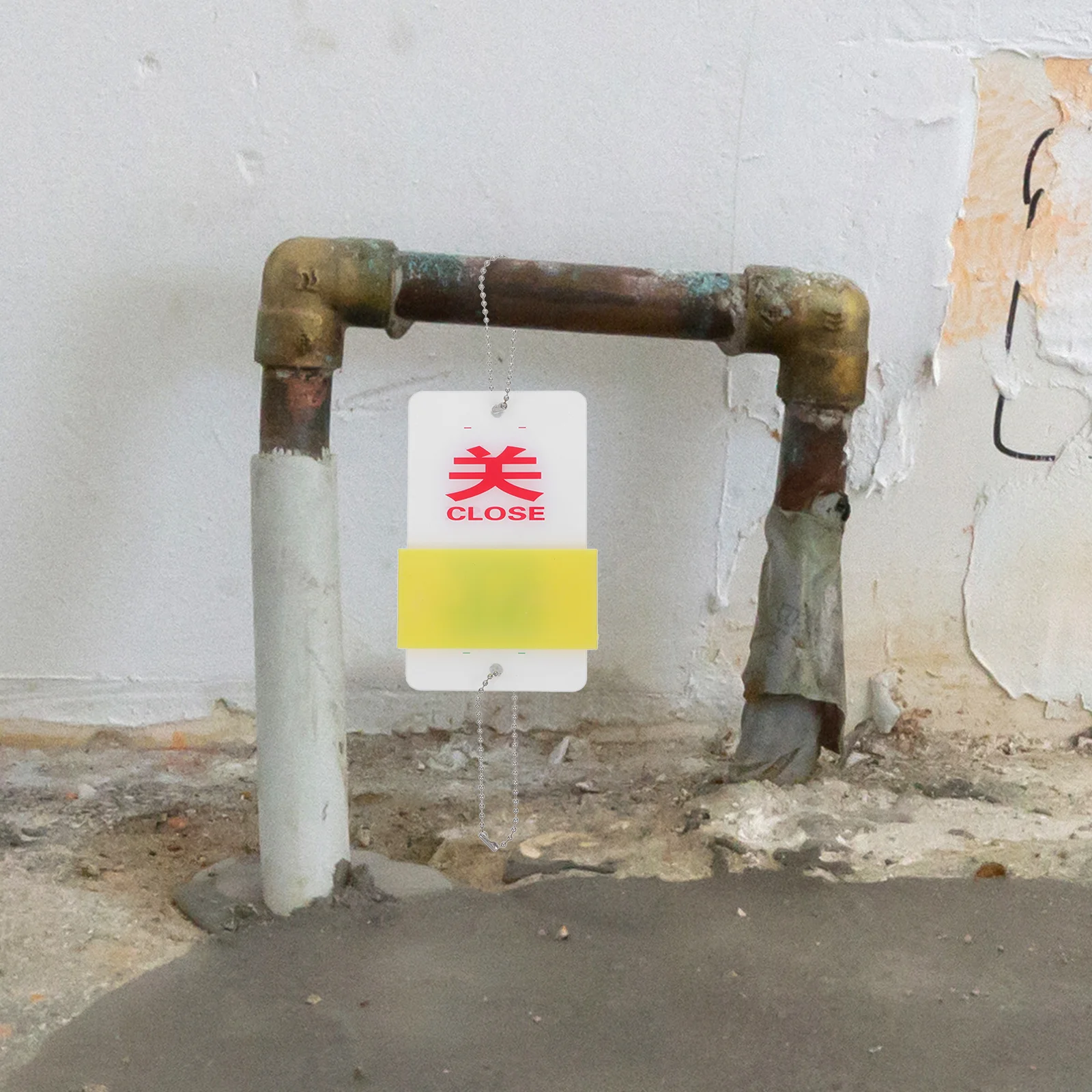 2Pcs Acrylic Valve Warning Sign Open Close Status Indicator Hanging Board for Machinery Safety Equipment Operation State