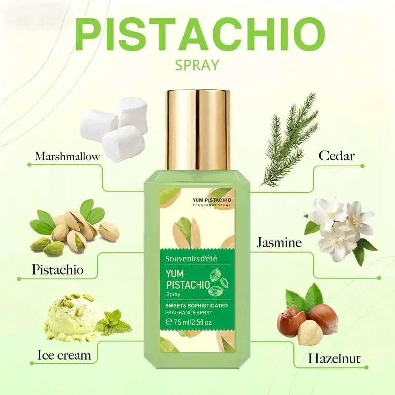 Spray Aromatizador de Ambiente com Fragrâncias Gourmand Variadas, Ambientador Doméstico, Caramelo, Leite, Pistache, Névoa Perfumada de Chocolate, Longa Duração