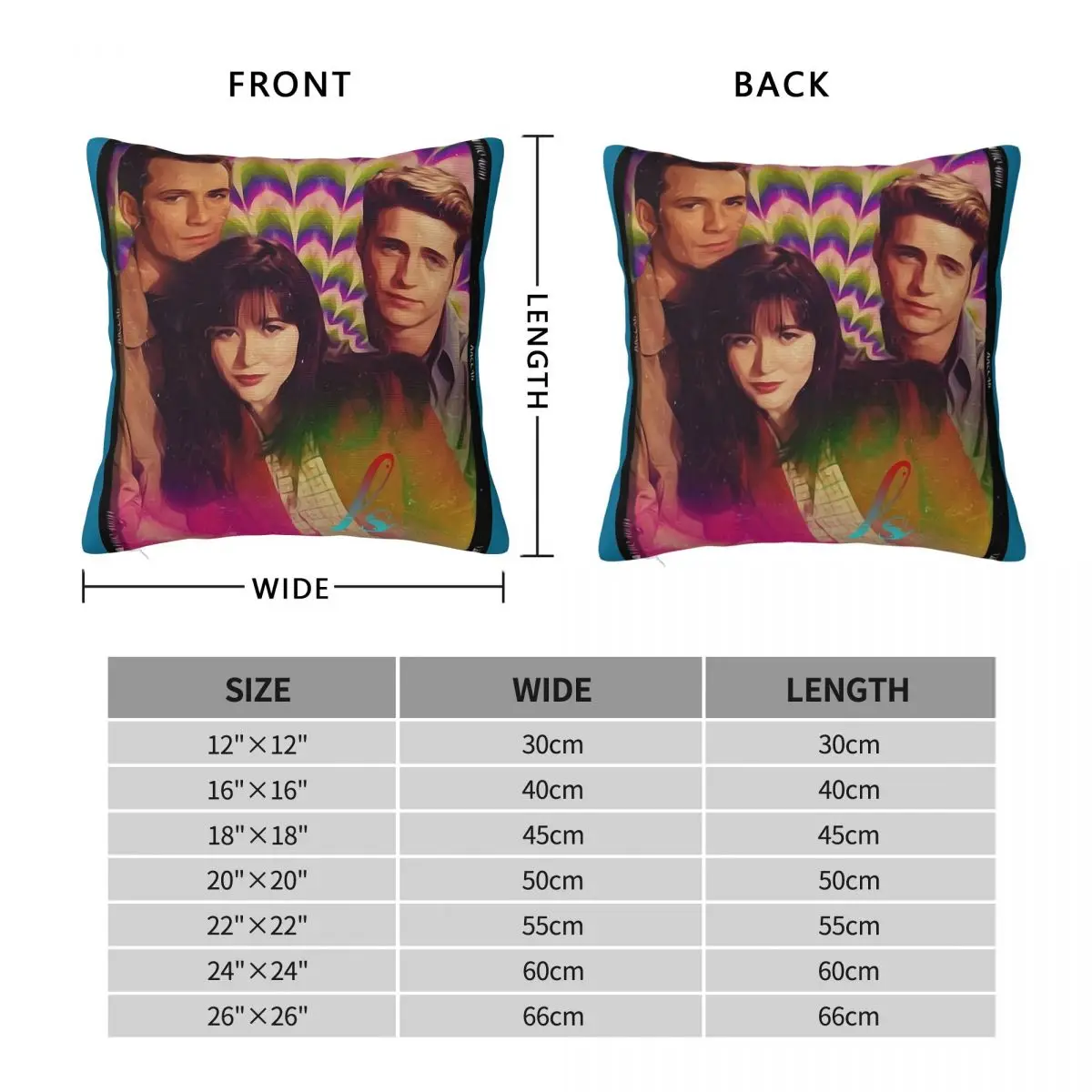 BH90210 Luke Perry Shannen Doherty Jason Priestley Square Pillowcase Polyester Linen Velvet Printed Pillow Home Cover 45x45