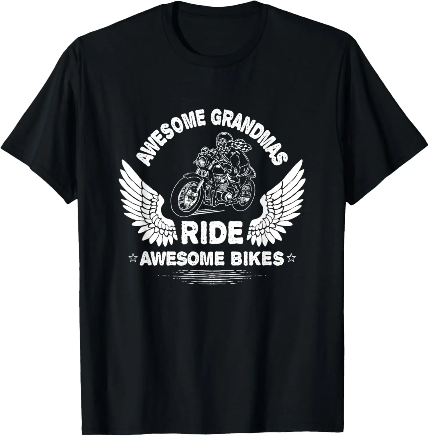 A mais recente camiseta - Retro Biker Grandma Rides Camiseta de motocicleta