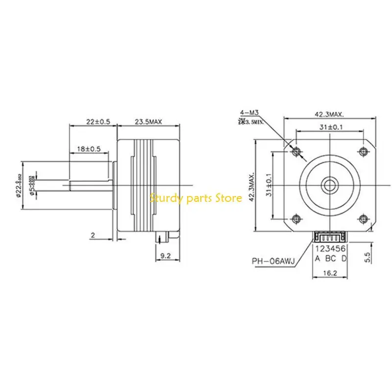 97QC Nema 17 محرك متدرج 1A (17HS4023) Nema17 خطوة المحرك لتقوم بها بنفسك طابعة ثلاثية الأبعاد باستخدام الحاسب الآلي XYZ #1