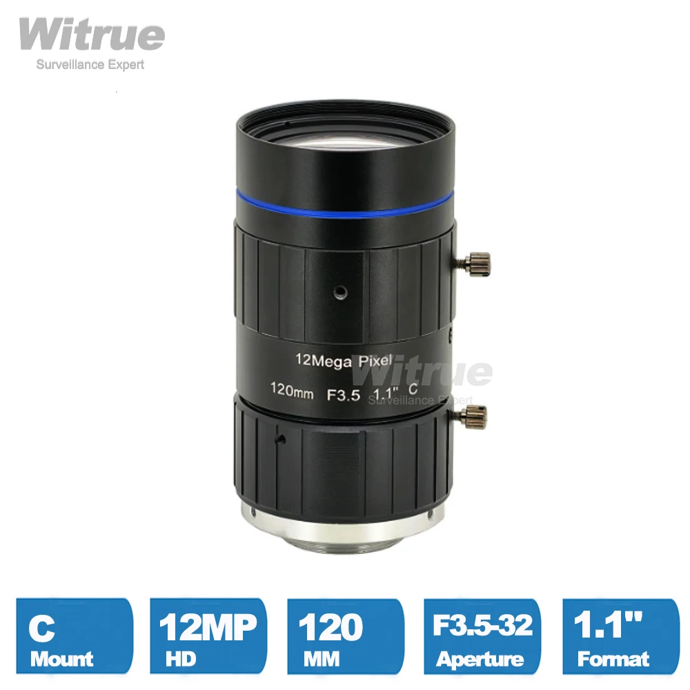 Witrue HD 4K C Mount CCTV lens 12MP 120mm Format 1.1