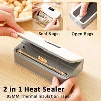 Plastic Bags Sealer Mini Heat Bag Sealing Machine 2 in 1 Heat Bag Sealer Food Packaging Sealing Machine Portable Bags Sealer - Image 2