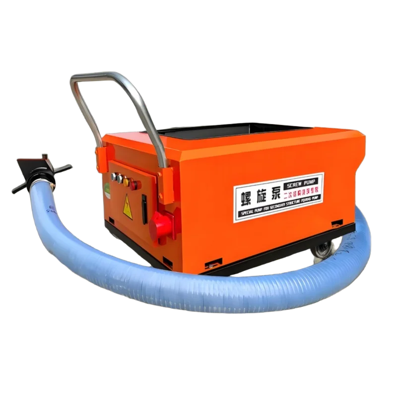 Concrete conveyor pump, secondary structure feeder, cement mortar pump, small secondary structure spiral pouring pump