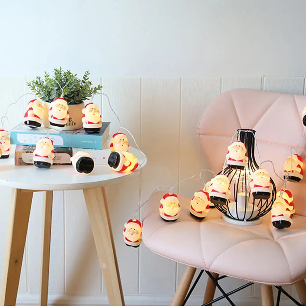 

1Pcs Santa Claus LED String Light Christmas Lamp Warm Yellow Outdoor Atmosphere Lamp Festival Light Home Decoration Party