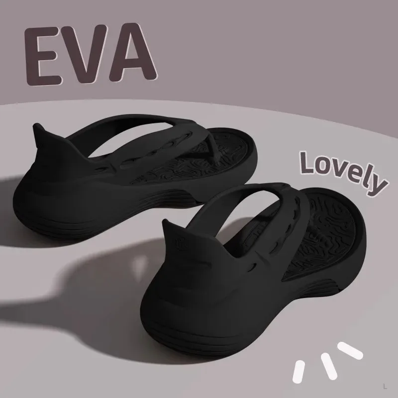 Damen Ultra-Weiche Flip-Flops Sommer Rutschfeste Dicksohlen-Hausschuhe für Drinnen und Draußen Lässige Heim-Sandalen
