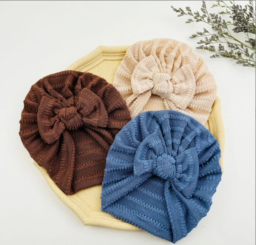 

Cute Baby Girls Ribbed Bowknot Turban Caps Infant Beanie Caps Cotton Newborn Rib Bow Headband Kids Head Wraps Toddler Headwear