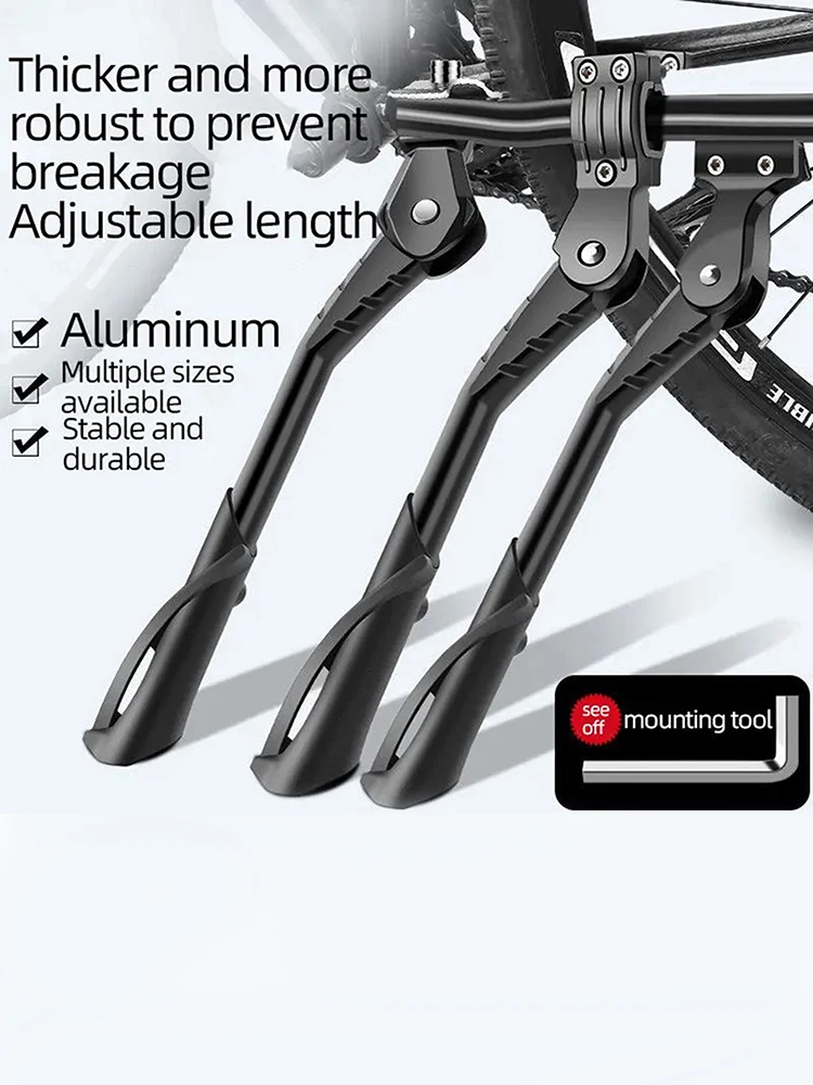 AliExpress 24-29 Inch Bicycle Stand Adjustable Bicycle Parts Aluminum Alloy Side Support Feet Bicycle Parking Kickstand Bicycle Equipment