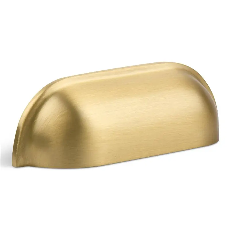 AT43-Gold Shell Shape Brass Handle Kitchen Drawer Cabinet Door Handle Furniture Knobs Handware Decorative Handle