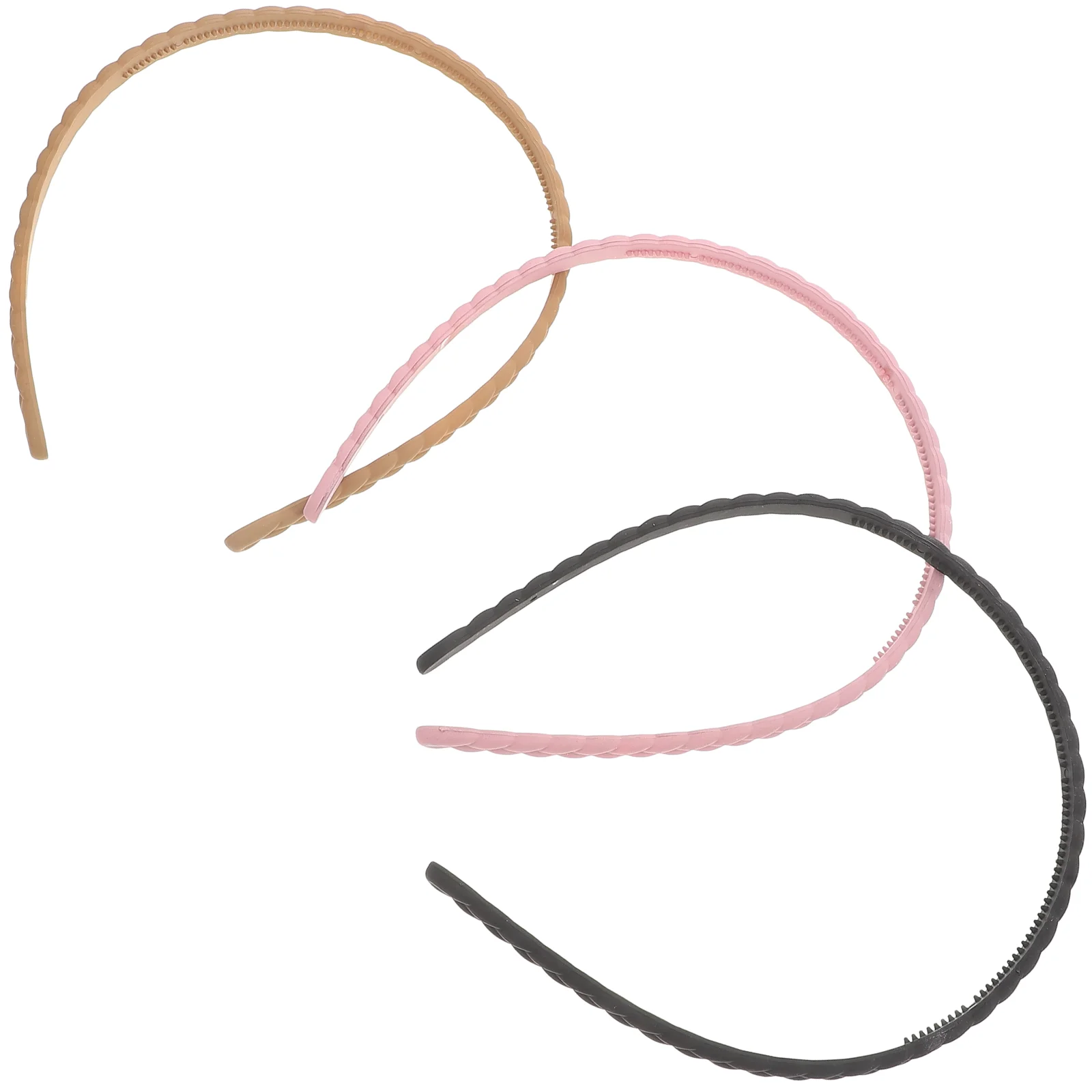 

3 Pcs Headband Hair Headbands for Women Hairband Curling Short Braiding Pink Braided Girl Twist Thin