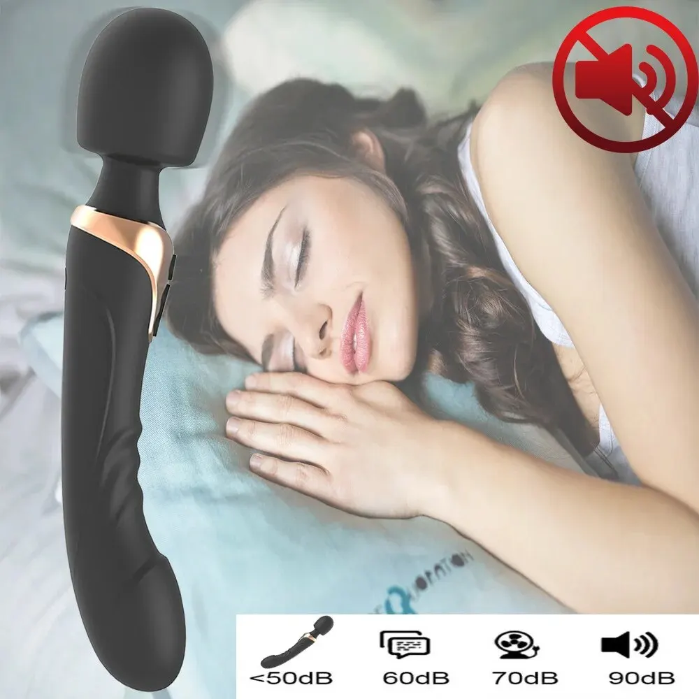 LICKLIP Double Head Powerful Clit Vibrators for Women AV Magic Wand Massager Dildo G Spot Orgasm Clitoris Stimulator Masturbator