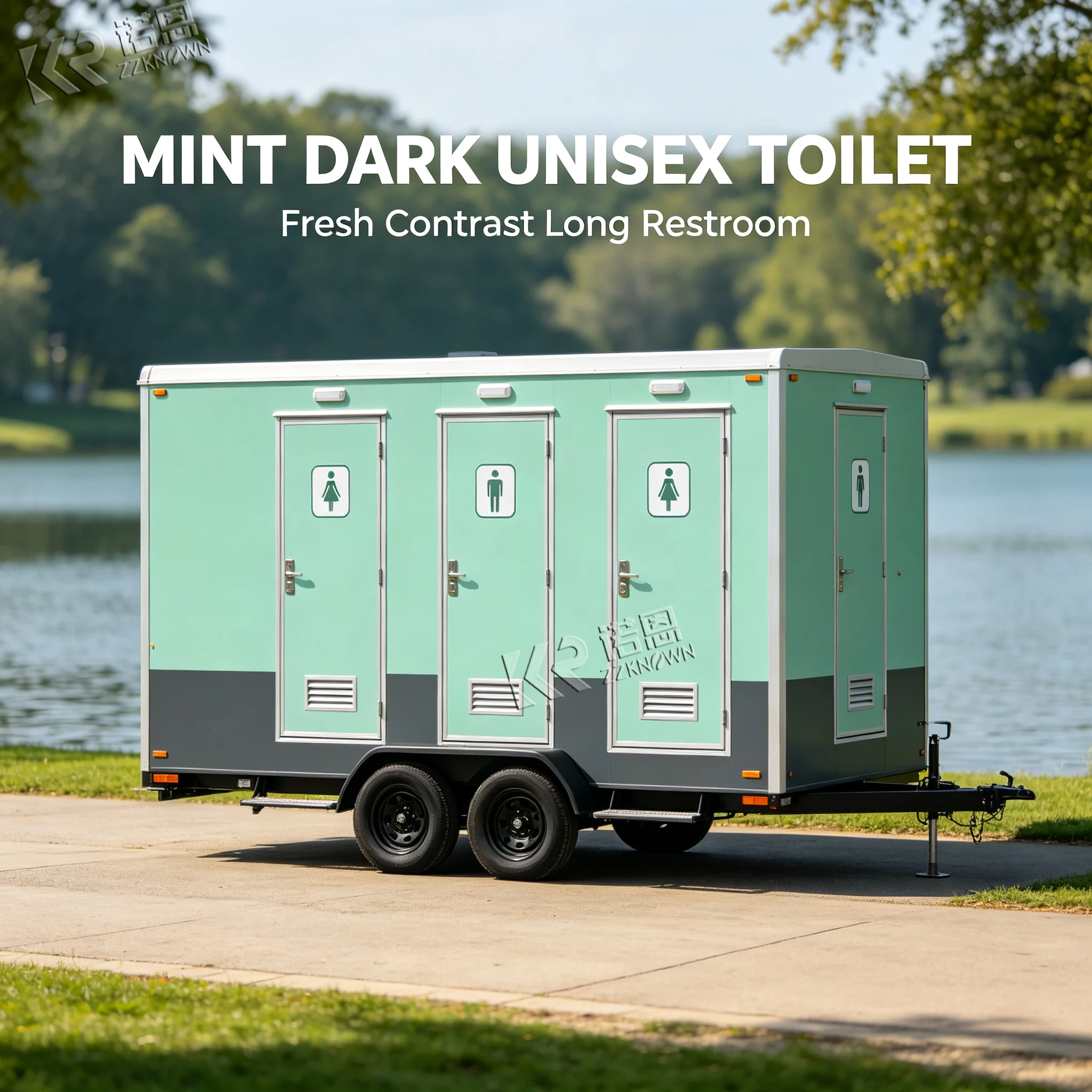 Modern Design Mobile Outdoor Commercial Toilets Portable Restroom Trailers with Shower Composting Toilet Steel Material