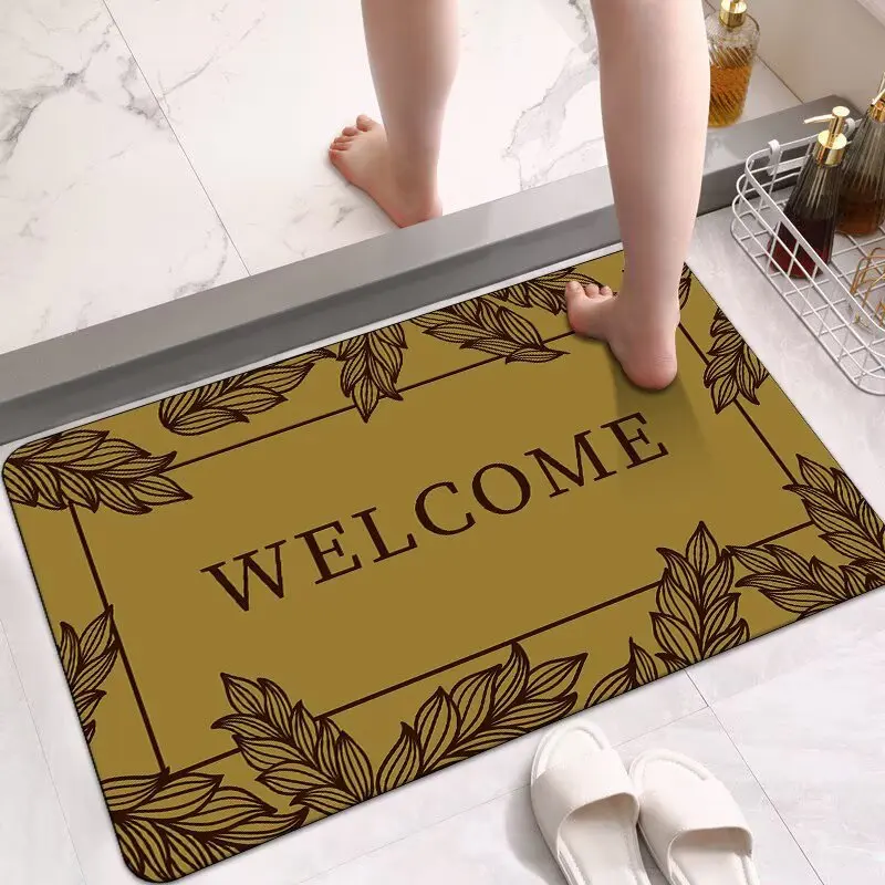 Bathroom floor mat wind toilet floor mat diatom mud strong absorbent mat door non-slip carpet