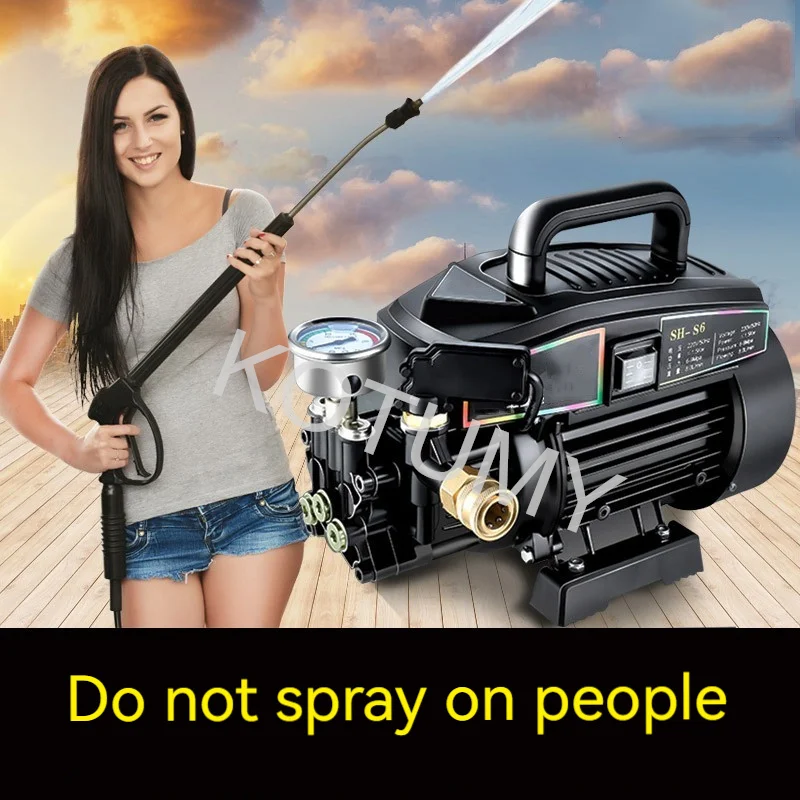 220V Home Car Wash Machine Artifact High Pressure Small Portable Cleaning Machine Car Wash Water Gun Water Pump High Power