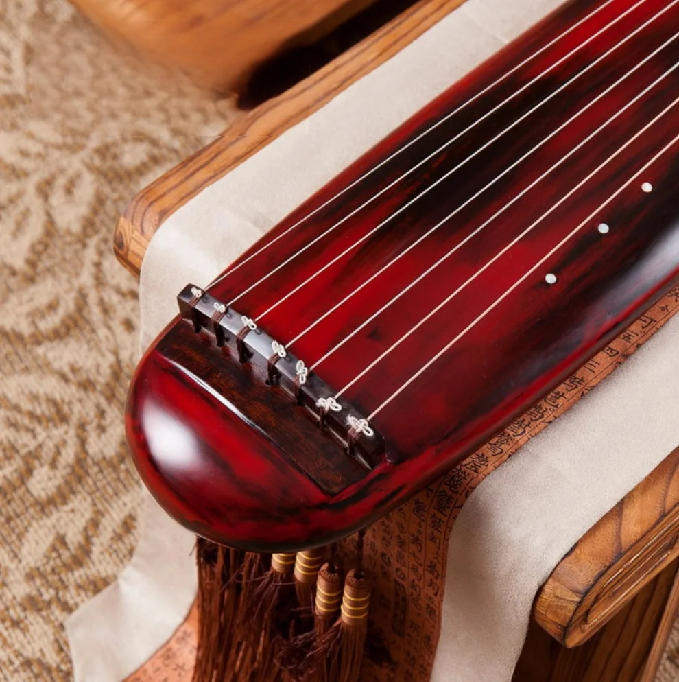 Guqin Chaos style Purely handmade old paulownia wood for professional performance