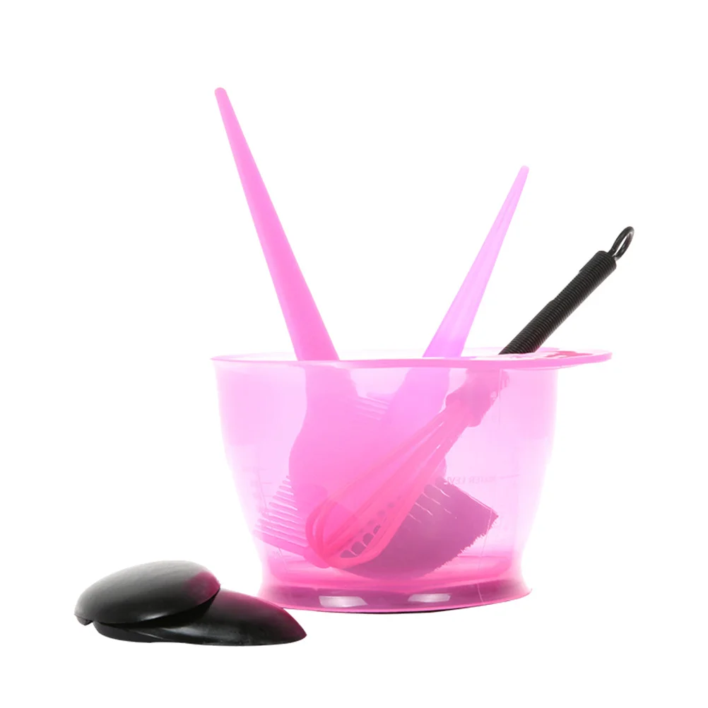 

5pcs In 1 Kit Durable Hair Coloring Tools Set For Salon Home Use Perm Bowl Comb Earmuffs Brush Hair Dyeing Kits