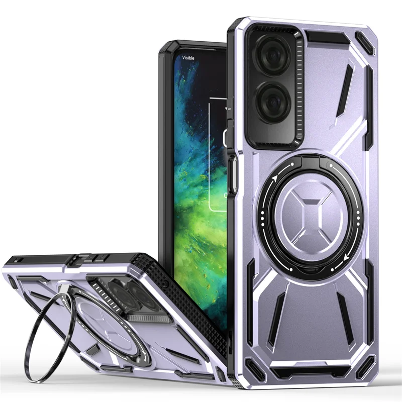 For TCL 40 NXTpaper 4G Luxury Metal Sense Shockproof Magnetic Bracket Case For TCL 40 NXTpaper Phone Holder Stand Case 6.7\