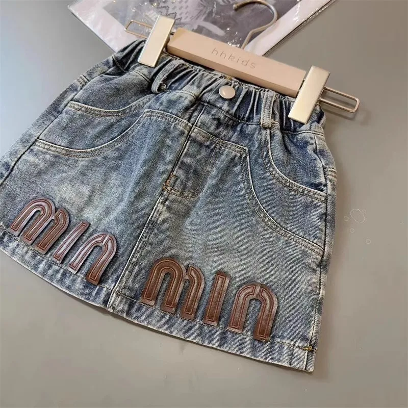 

Girls Denim Skirts Summer 2024 Children's Clothing Fashion Dresses For Baby Short Dress Costume Kids Outfits Teenagers 4 5 6 7Y