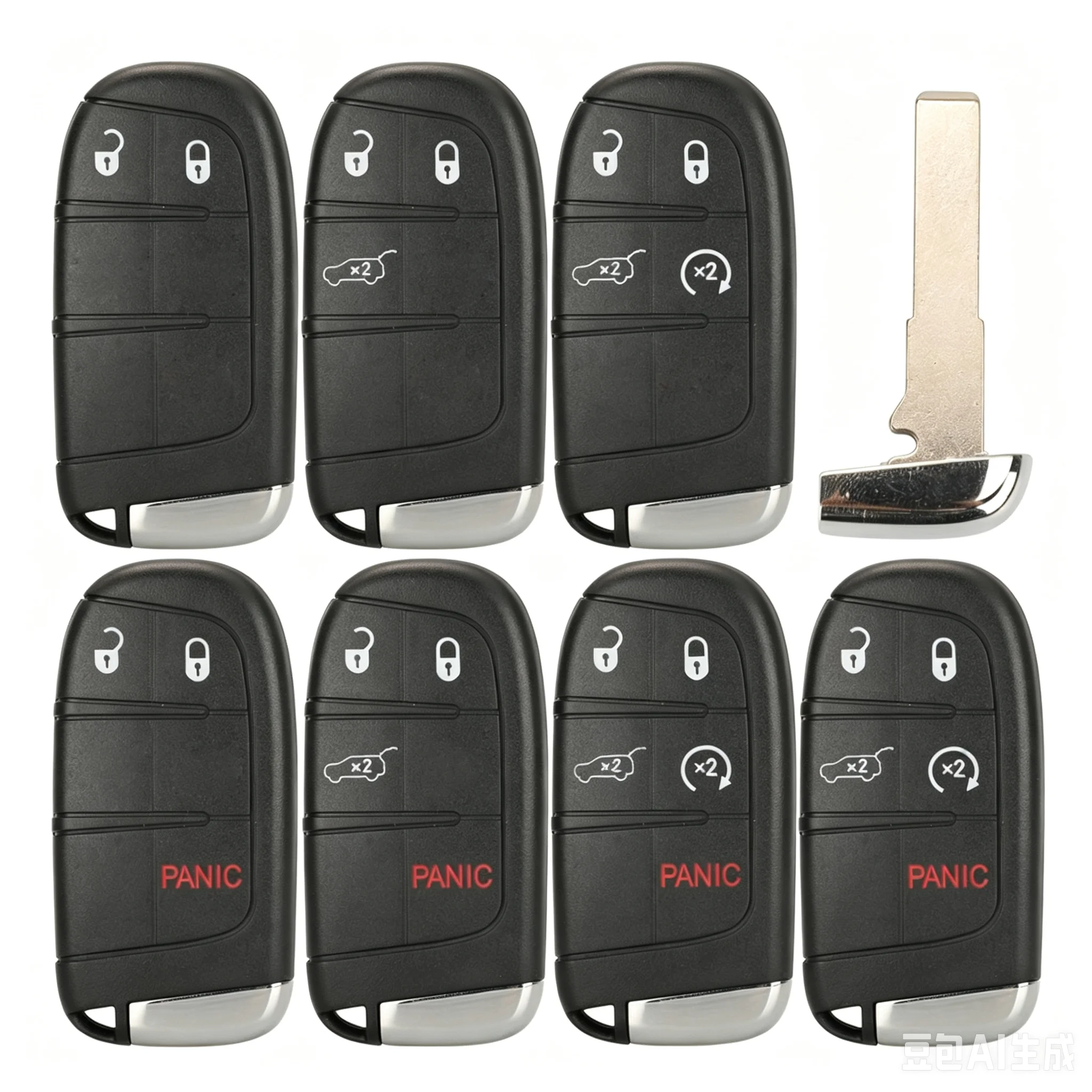 Suitable for 2, 3, 4, 5 Button JEEP Remote Control Car Key Case Replacement