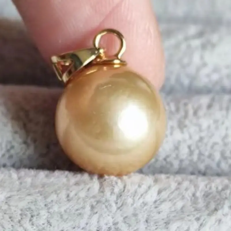 

Потрясающие подвески из натурального золотого круглого жемчуга Южных морских вод класса ААА+ (13-12 мм, 11-12 мм), ювелирные изделия, золотые ожерелья, цепочки из стерлингового серебра 925 пробы
