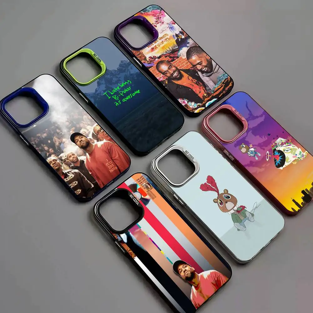K-Kanye-e West Ye Rapper Handyhülle für iPhone 17 Air 16 15 14 11 12 13 Pro Max Plus X XR XS farbiges Silber Hard Cover
