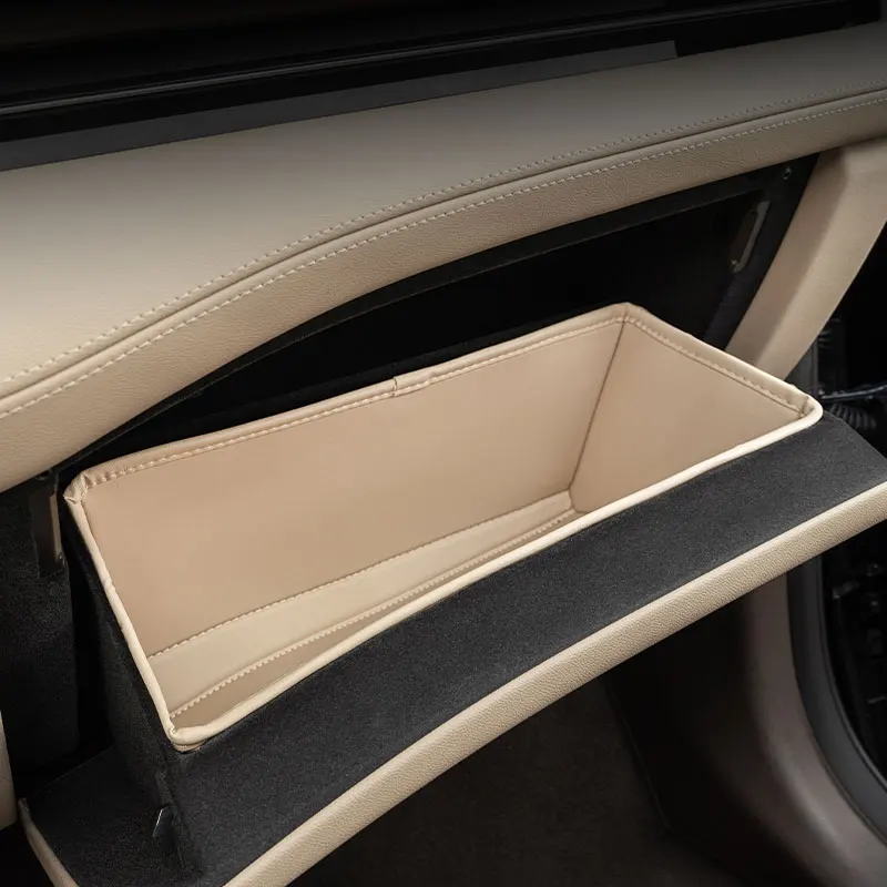 Car Glove box storage bag For SERES 7 AITO M7 PU Leather Co pilot's seat storage pocket Center console storage inter accessories