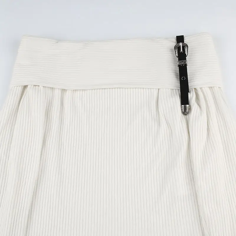 Sweaters Belt Off Shoulder One-Piece Collar Women Y2k Solid Autumn Winter Vintage Fashion Pull Femme Sexy Short Pullovers