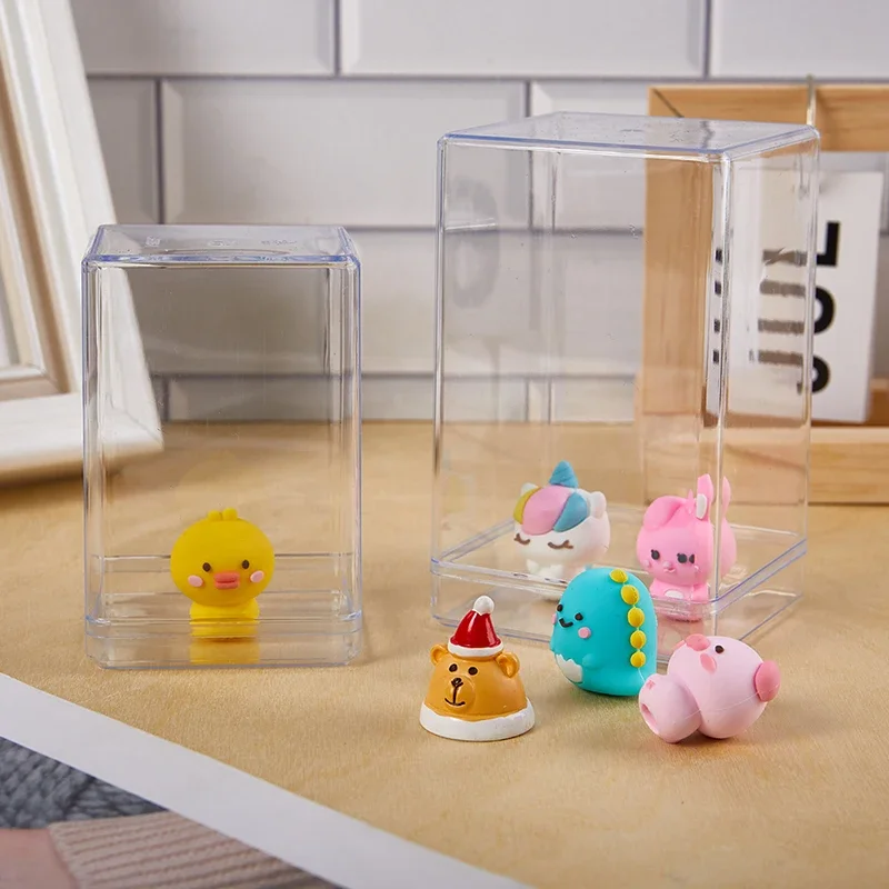 Desktop Storage Box Doll Model Display Case Dustproof Transparent Toy Model Display Stand Action Figure Toys Storage Box