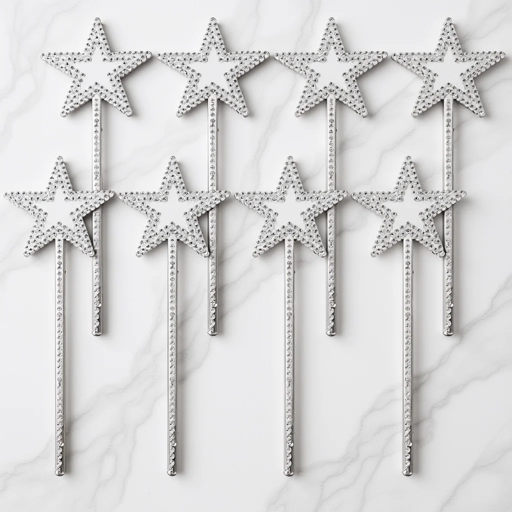 

Fairy Star Wands 12pcs Costume Props Angel Themed Party Accessories for Birthdays Weddings Christmas Cosplay Decor