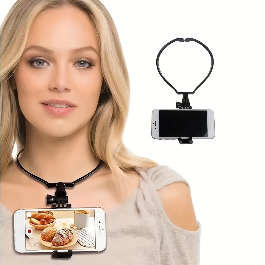 Soporte para teléfono celular, soporte para teléfono celular con cuello, soporte para teléfono con cuello POV/Vlog Selfie Mount
