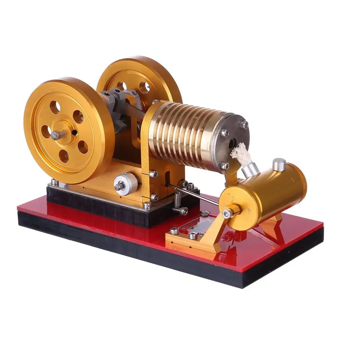 Suction Fire Type Stirling Engine Kit High-end Pure Copper Air Cylinder Heat Energy Model Physics Science Experiment Men Toy