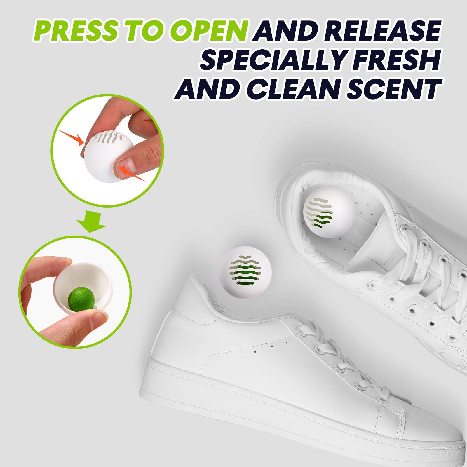 20 шт. шарики-дезодораторы для обуви, кроссовки, освежитель запаха, небольшой портативный дизайн для обуви, сумок, шкафчиков