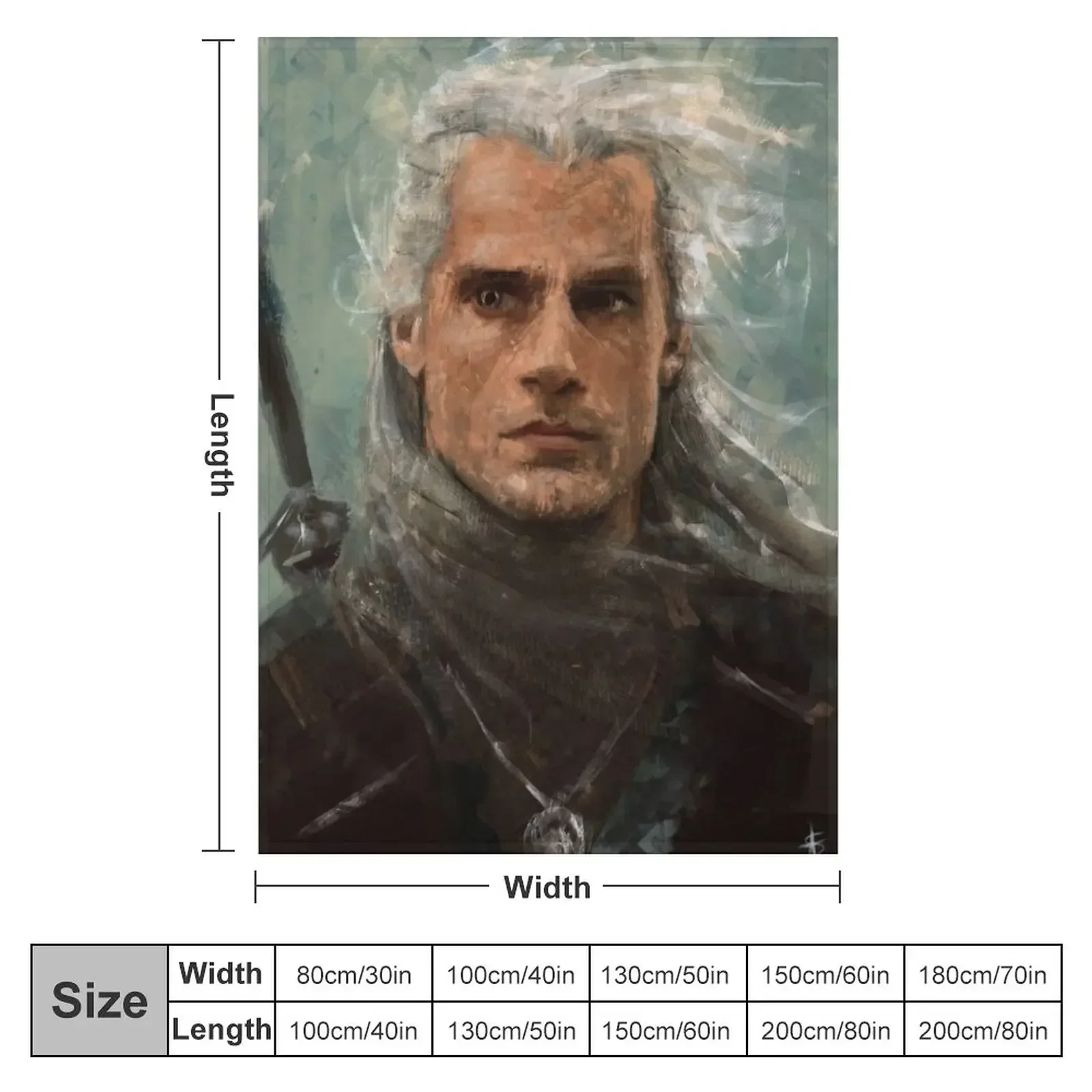 Henry Cavill - Geralt of Rivia Throw Blanket manga for winter Blankets