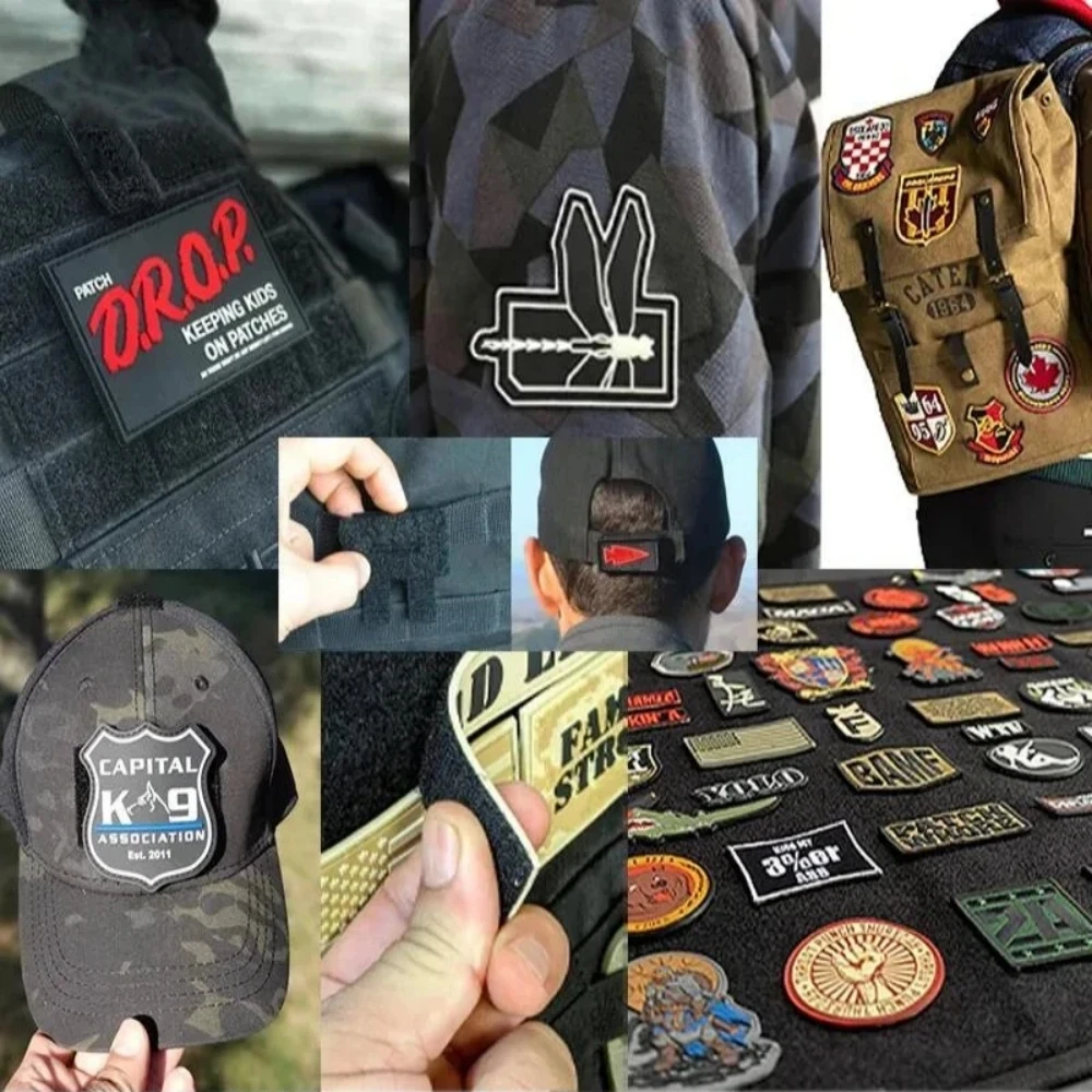 Custom Pvc Patches 50 Pieces Rubber 2d 3d Tactical Military Logo  Hat Bag Stickers Custom Pvc Patches