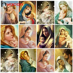 Huacan Religion Diamond Painting The Virgin Mary Complete Kit Full Square Round Mosaic Jesus Home Decorative Rhinestone Pictures