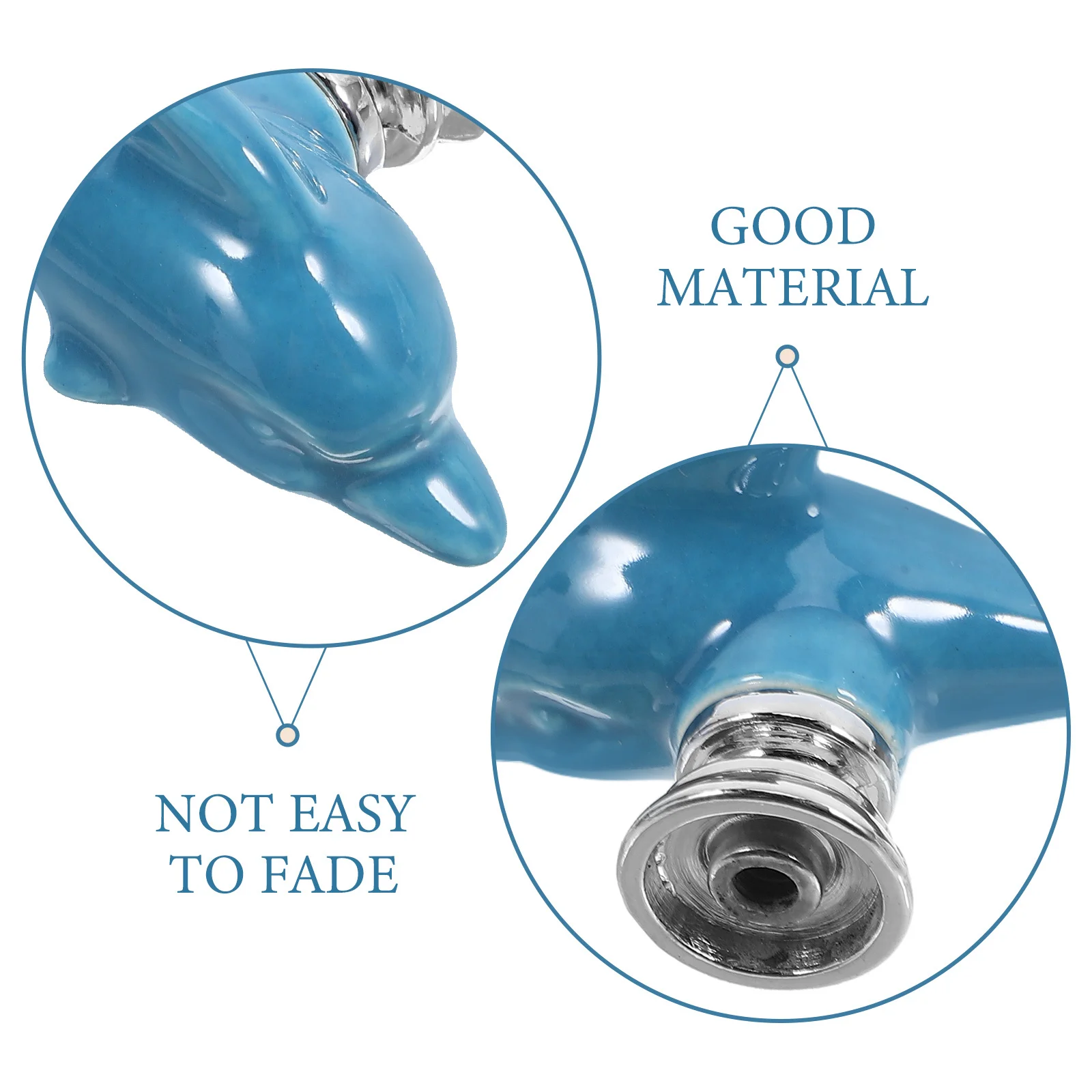 

2pcs European Style Ceramic Cupboard Door Knobs Solid Drawer Handles For Kitchen Bathroom Cabinet Furniture Durable Grips