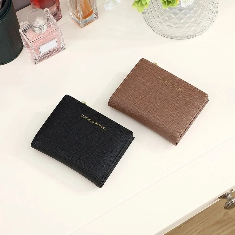 

Portable PU Leather PU Coin Purse Card Pocket Coin Pouch Card Holders Clutch Mini Korean Style Short Wallet Women
