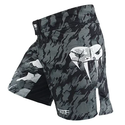 Shorts camuflados de cobra venenosa para adultos, homens e mulheres, shorts de boxe geométricos Tiger Muay Thai, roupas MMA, Fight Sanda