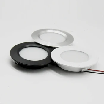 Mini LED Down Light rotondo semplice Ultra sottile dimmerabile da incasso a soffitto 3W faretto armadio vetrina barca illuminazione interna 12V/24V