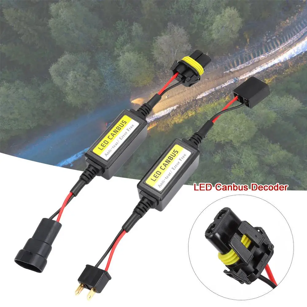 Black 12V Anti-Flicker Resistor Controller LED Canbus Decoder Automotive LED Decoder Fault Eliminator