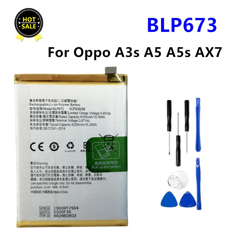 BLP673 Replacement Battery For OPPO A5 A5M A7 A7N A3S A8 A11K Mobile Phone BLP673 Built-in High Quality Battery