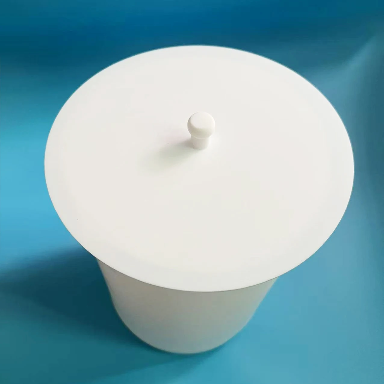 Immagine 4: Bicchiere in politetrafluoroetilene da 5000 ml, coperchio della tazza in tetrafluoro, materiale FTFE, resistenza alle alte temperature, agli acidi, agli alcali, alla corrosione