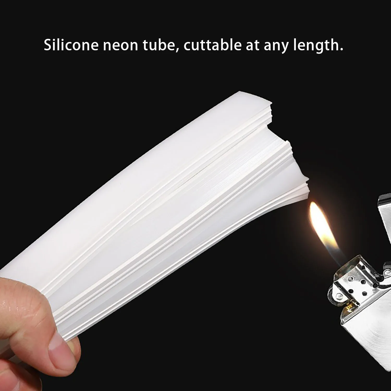 1-10m Soft Silicone Diffusion Sleeve LED Neon Strip Tube Black White Flexible Cover For Recessed Linear Light Channel Decor